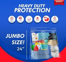 3 Pack 24x32 Inch Super Large Plastic Storage Bags/ Zip Bag/Jumbo Size