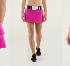 Lululemon 8 Tennis Pace Setter Skirt Run Paris Perfection Traverse Stripe READ