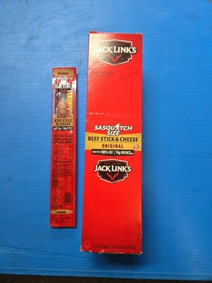 Jack Link's Beef Sticks And Cheese Original 12 Packages Per Box 2.45oz Ea.2o.4oz