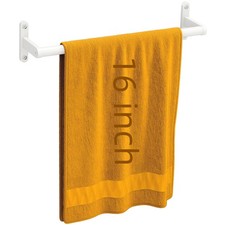 White Towel Bar 16 Inch, Towel Bar for Bathroom Wall Hanging Bath Towels, Sta...