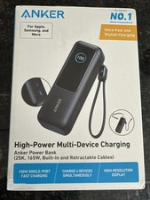 New Anker Laptop Power Bank (25K, 165W, Built-In and Retractable Cables)