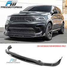 For 21-24 Dodge Durango Hellcat Front Bumper Lip Carbon Fiber Print Spoiler 4PC