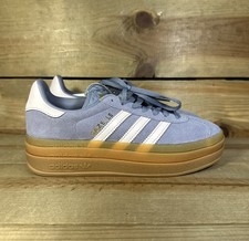 NEW Size Kids 4.5 / Womens 5.5 Adidas Gazelle Bold J Silver Violet Pink JQ1297
