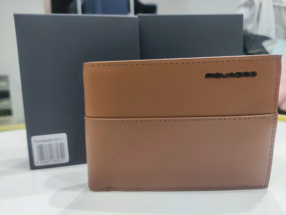 Piquadro PU1392SMT2R/CU  Portafoglio con Portamonete in Pelle - Marrone - Immagine 3 di 4