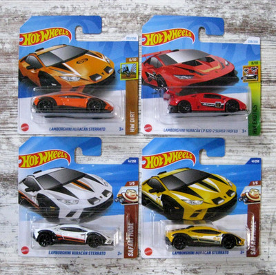 4 x Hot Wheels Lamborghini Huracan LP 620-2 Super Trofeo & Huracan Sterrato