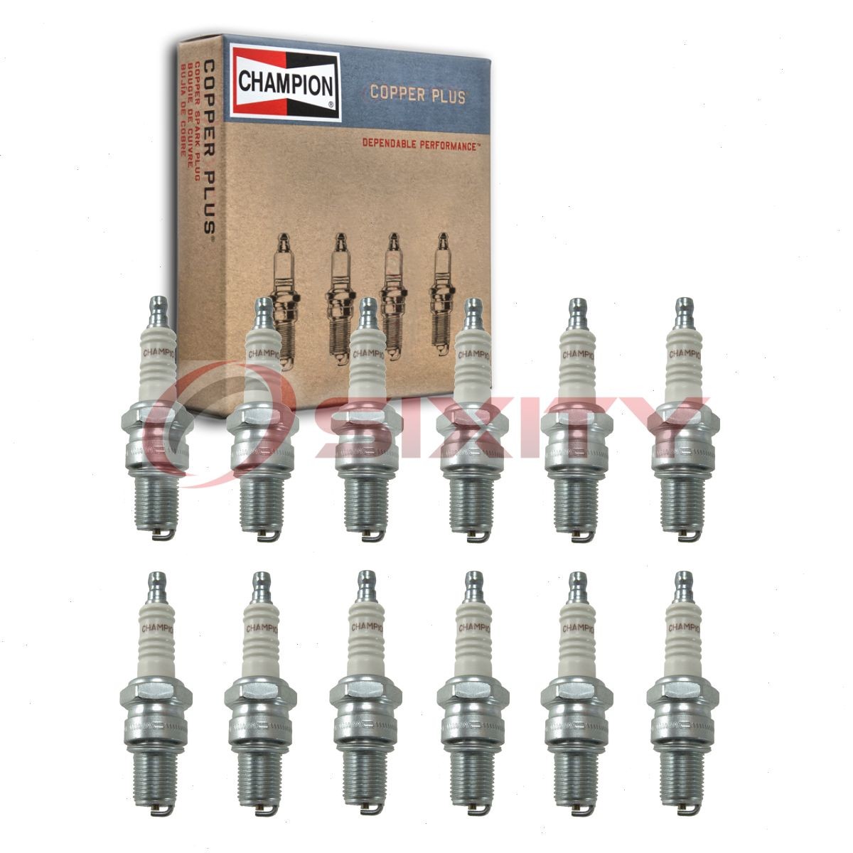 12 pc Champion Copper Plus Spark Plugs for 1948-1953 Ferrari 166 2.0L V12 hr