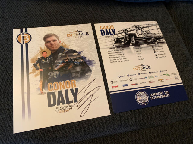 Conor Daly Indianapolis Indy 500 Signed Car Promo Card Autographed 2023