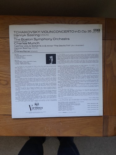 ED1 TCHAIKOVSKY: VIOLIN CONCERTO / TARTINI LP, Boston SO, Szeryng, RCA VICS 1037 - Picture 8 of 17