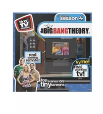 Big Bang Theory Tiny TV Classics Real Working TV And Remote Arcade Toys New