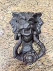 Grand Large Antique Cast Iron Chimera Door Knocker Reclaimed Architectural 11"