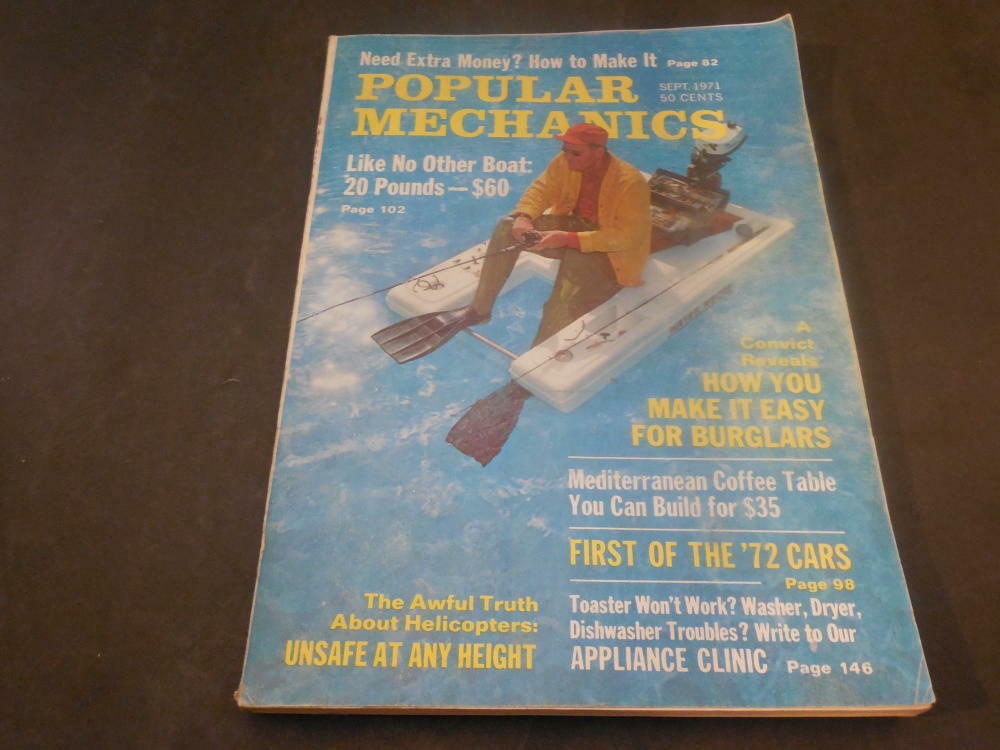 Popular Mechanics Sep 1971 Helicopters , Lightweight Water Wagon      ID:33973