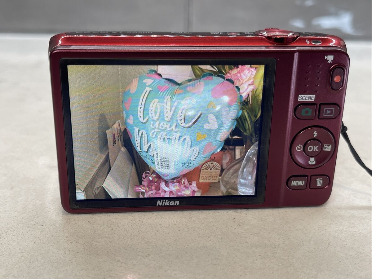 NIKON Coolpix S6500 Bundle 16MP 12X Zoom Shiny RED - FULLY NIKON Coolpix S6500 Bundle 16MP 12X Zoom Shiny RED - FULLY
