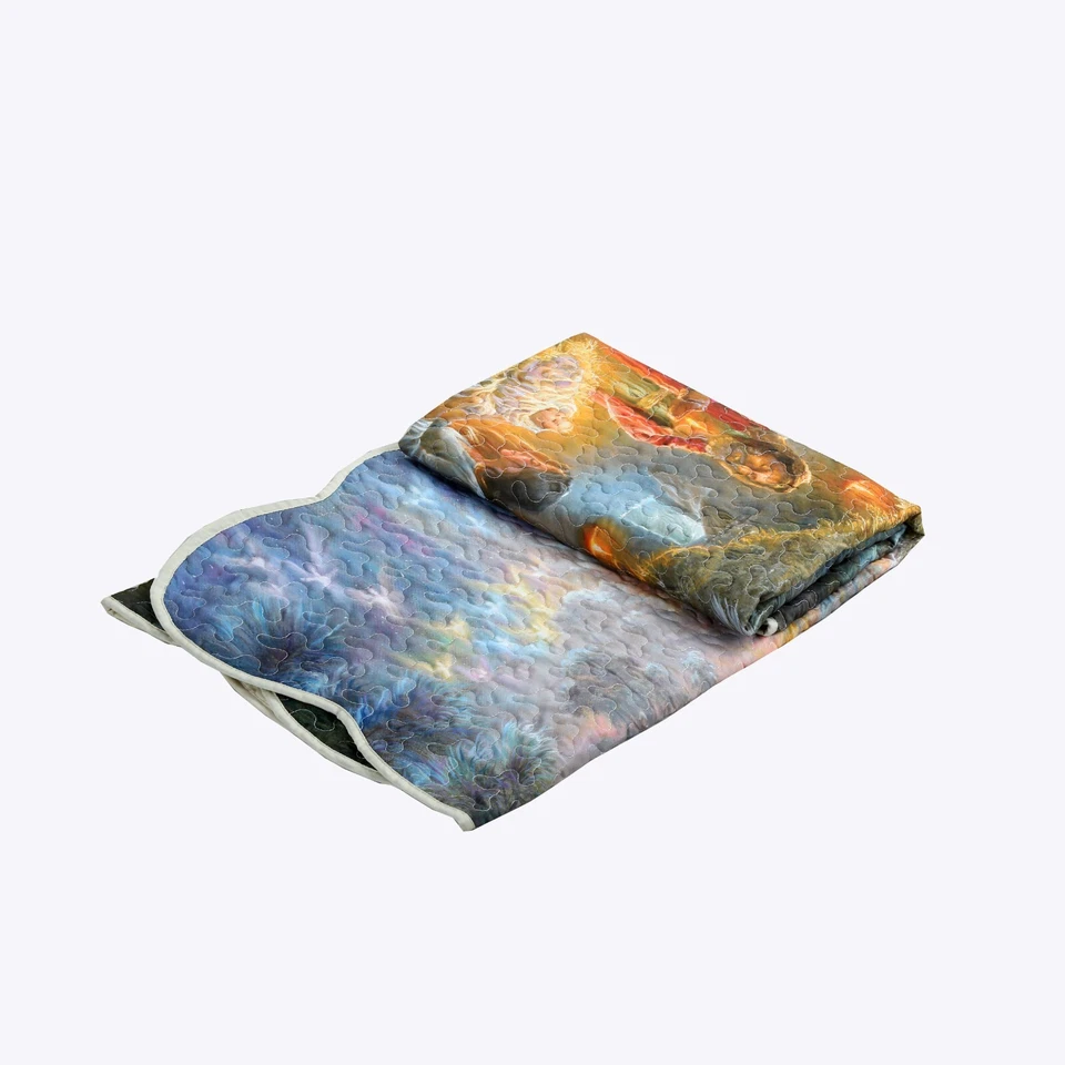 Virah Bella - Nativity Scene - Lightweight Quilted Throw Blanket 50"x60" - Image 4 of 4