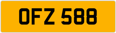 OFZ 588 O 3x3 DATELESS PRIVATE NUMBER PLATE OLLY OWEN OSCAR OLY OL OLIVIA ORLA
