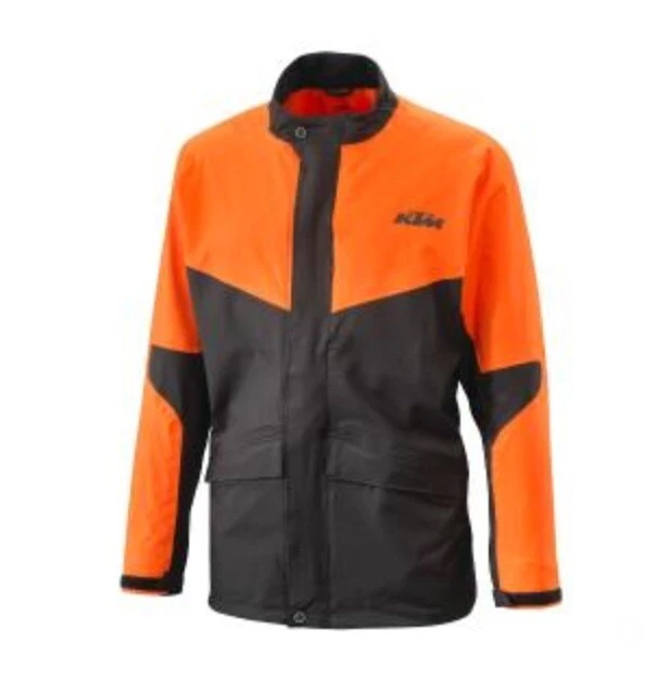 KTM Windproof Waterproof Rain Jacket V2 Orange Black 3PW22000330