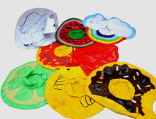 Lot Of 8 Pool Inflatable Drink Holder Floaters