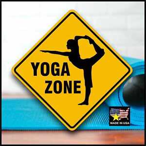 Zona Di Yoga Ispirazione Fitness Sign Alluminio Pilates Regalo Divertente Esercizio Ebay