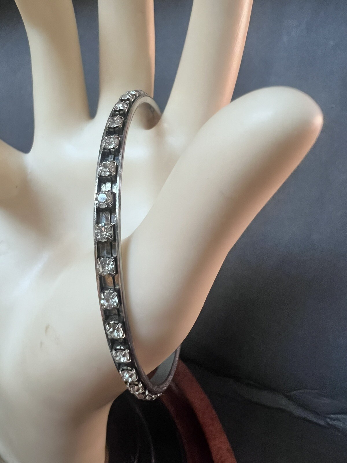 Crystal Rhinestone Stackable Bangle Bracelets Fau… - image 4