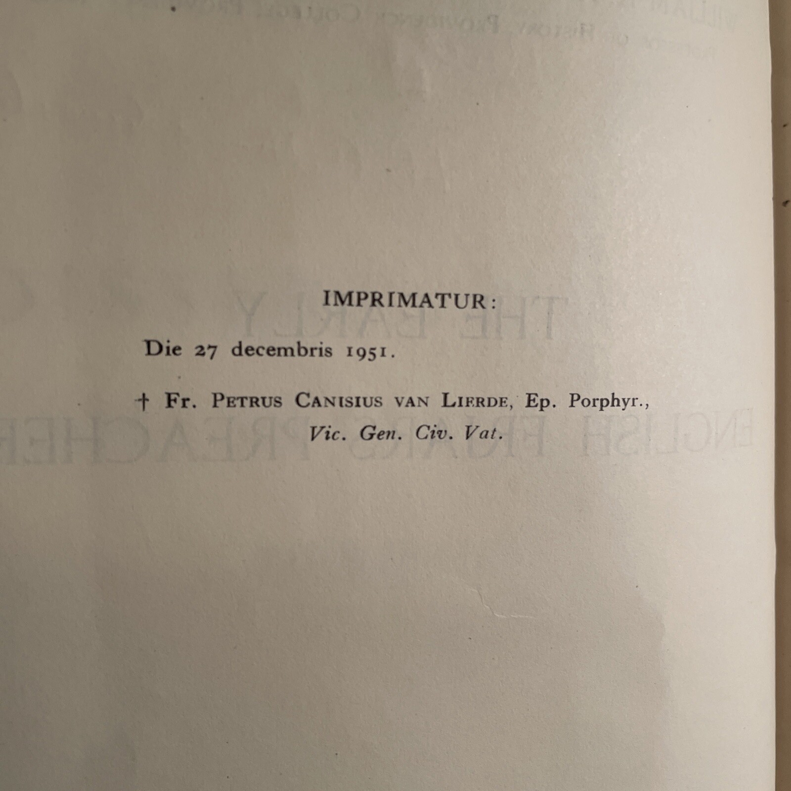 Fr. Hinnebusch, O.P. The Early English Friars Preachers; DOMINICAN
