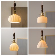 Vintage Pendant Light Ceramic Chandelier Cone Shade Ceiling Hanging Lamp Fixture