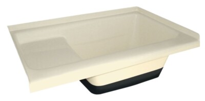 RV Bathtub Right Hand drain Sit-In Step Tub 36''Lx 24''W x 13H ColonWhite, ABS Pl.