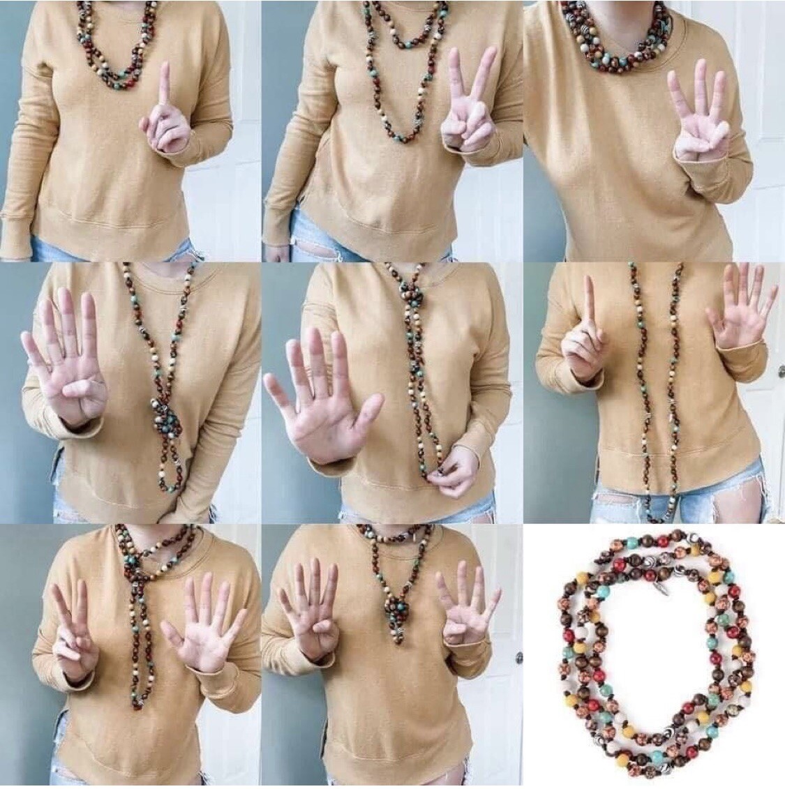 Collana Lunga con Pepite Lucide in Golden Rosé e Perle d'Acqua Dolce 17 mm