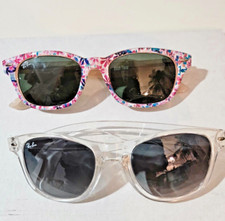 New 1 CLEAR Wayfarer type with RB Sunglasses/2 Colorful Frame RB lenses