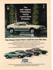 1976 Lancia Beta Scorpion White Vintage Ad 1976 Lancia Beta Scorpion White Vintage Ad