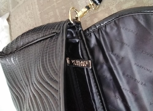 Versace Parfums Black Clutch Bag. New With Dust Bag - Picture 6 of 9