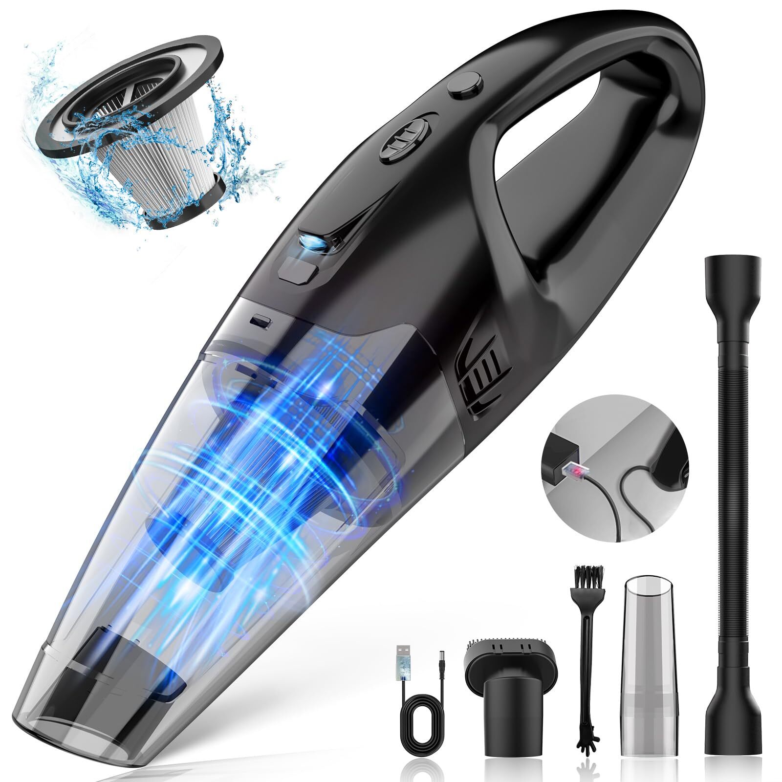 Handheld Vacuum Cordless Rechargeable, Dust Busters Cordless Rechargeable wit...