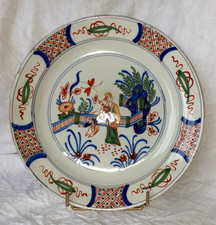 Delft Assiette Faïence XIXème décor au chinois