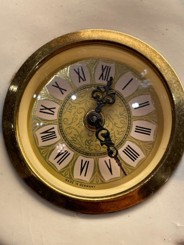 West Germany Porcelain Wind Up Clock M.W Mercedes Delft Motif Belgian Blue 417 - Picture 16 of 24