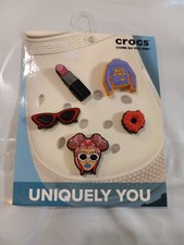 Girl Power Themed Uniquely You Vibes Jibbitz CROCS 5 pack NEW