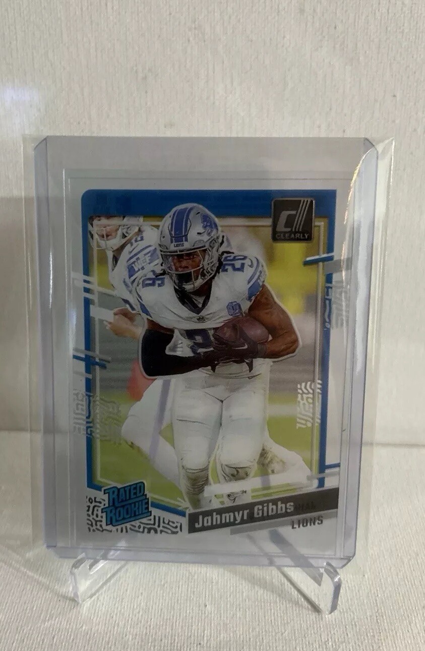 2023 Panini Clearly Donruss - Rated Rookie #62 Jahmyr Gibbs (RC)-Top Load/Sleeve