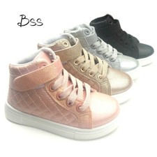 Infant Toddler Girls Tennis High Top Sneakers 5-10 New