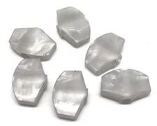 Guitar WHITE PEARL TUNER KNOBS Tuning Machine Buttons 6 Gotoh Grover LARGE *NEW*