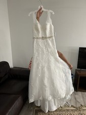 Davids Bridal WG3799 NEW Soft White Size 4 Wedding Dress