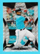 2019 Panini Prizm BLUE WAVE Starlin Castro Miami Marlins #224 20/60 