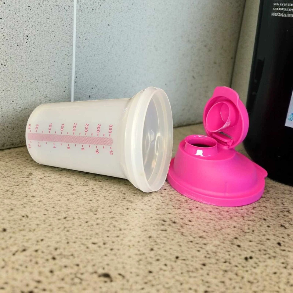 TUPPERWARE D214 SHAKE-IT 350 ML PINK SCHÜTTELBECHER MIXER SHAKER - Bild 2 von 2