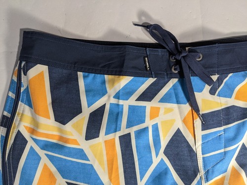 NEW SIZE 38 Men's O'Neill Swim Boardshorts Hyperfreak Stretch 19" Length Orange - Afbeelding 4 van 8
