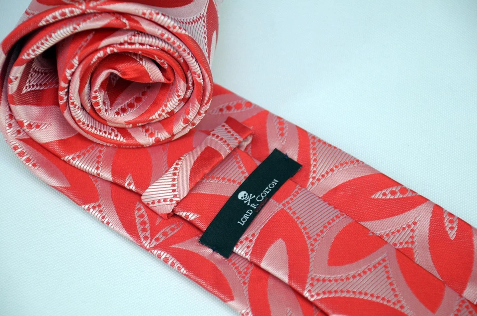 Corbata Lord R Colton Masterworks Rosa y Perla Drones Tejida Seda $195 Nueva Foto 4 de 4