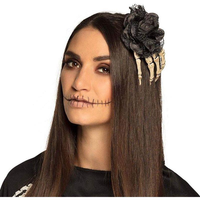Boland Skeleton Hand Hair Clip Adult Halloween Fancy Dress