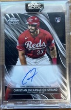 2024 TOPPS CHROME BLACK CHRISTIAN ENCARNACION-STRAND ROOKIE BASE AUTO REDS
