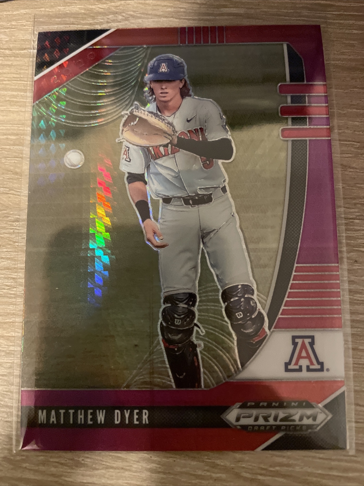 2020 Panini Prizm Draft Picks Red Purple Hyper PDP120 Matthew Dyer Arizona