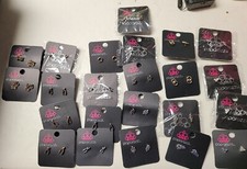 23 CHILDREN KIDS EARRINGS PAPARAZZI CATCUS WISHBONES SUN CLOUDS CIRCLE LOT 2