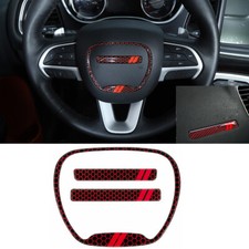 Steering Wheel Emblem Trim Cover Kit For Dodge Challenger Charger Durango 15-20