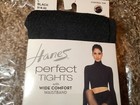 Hanes perfect tights, diamond design, graduated compression, black, size: L — photo 4