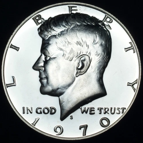 1970 S Kennedy Mint Proof Half Dollar ~ 40% Silver Clad Coinage ~ From Proof Set