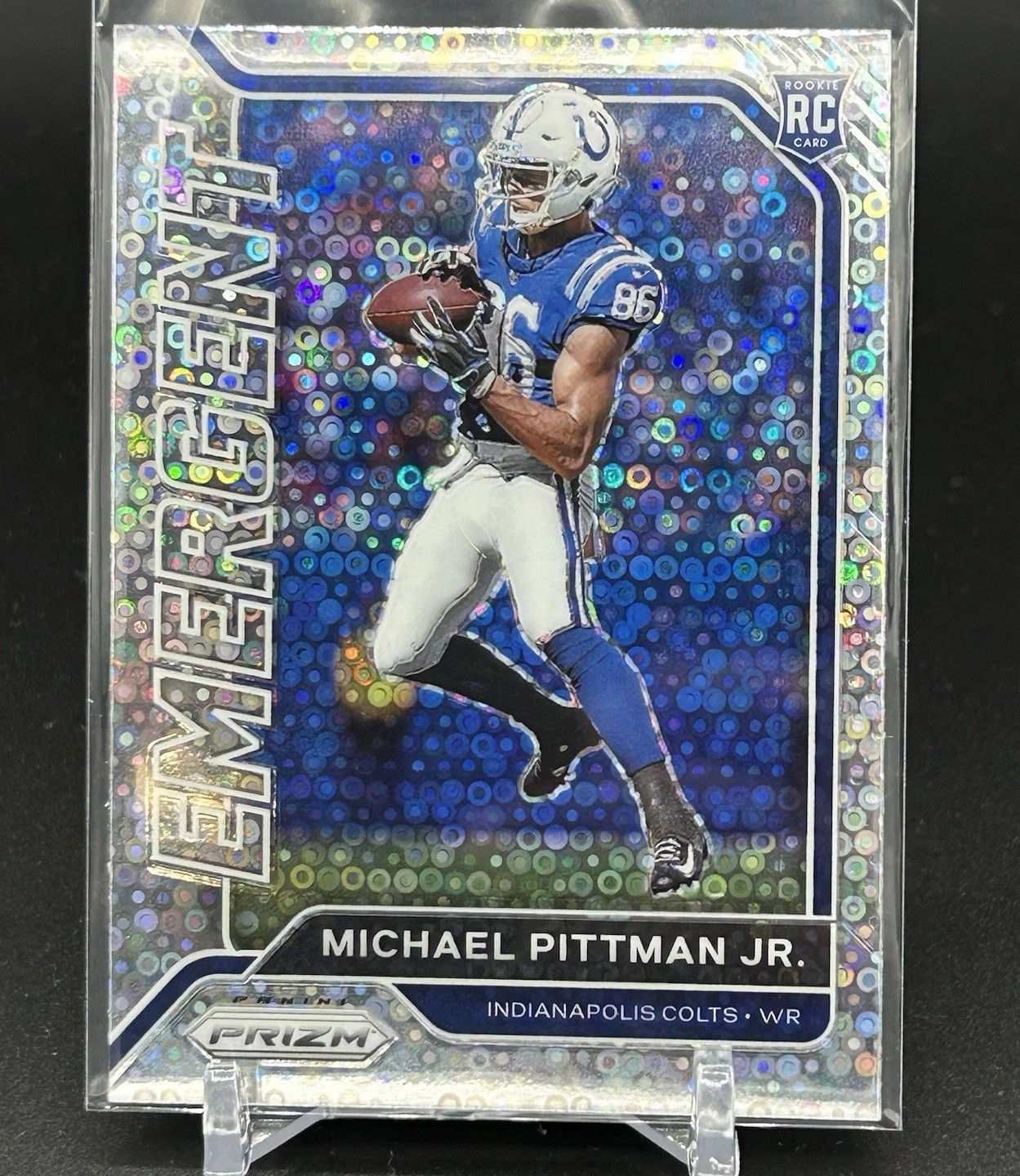 2020 Panini Prizm Emergent No Huddle Prizm Michael Pittman Jr #14 RC Colts