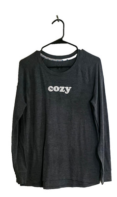 Sonoma Women's Gray Sleep Top Long Sleeve Size S